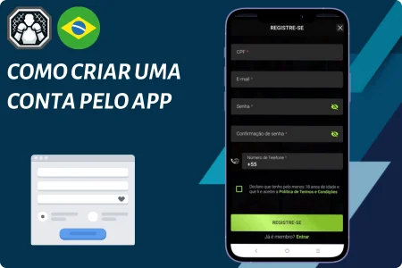 Como Criar uma Conta pelo App